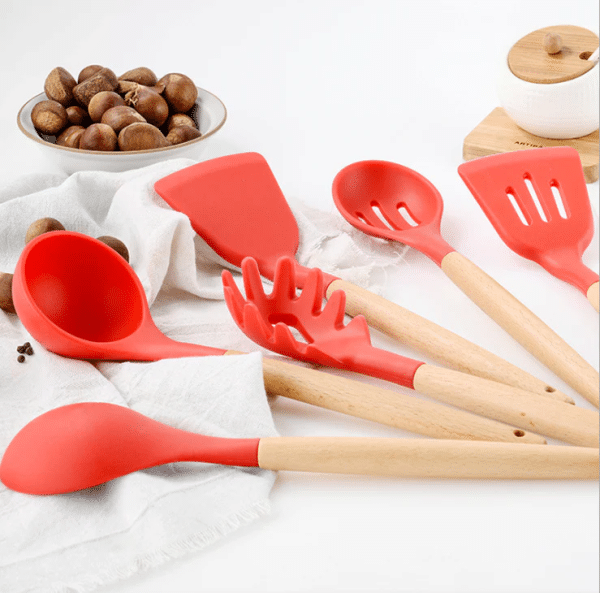 Silicone Kitchenware Cooking Utensils Set Heat Resistant Kitchen Non-stick 12 PCs (L)