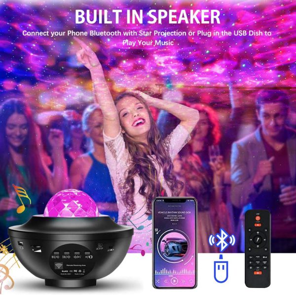 Galaxy Star Light Projector With Bluetooth Speaker (double Speaker).