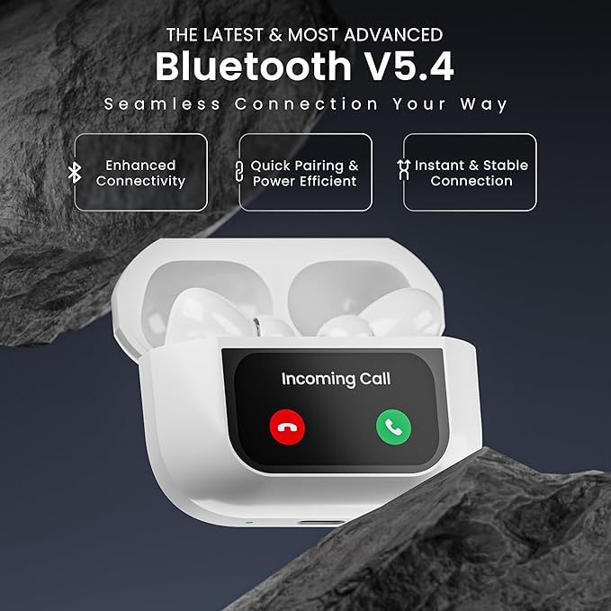 Imported ANC Wireless Earbuds with Touch Screen Display.