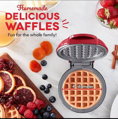 Mini Waffle Maker Breakfast Machine Non Stick Easy Clean.