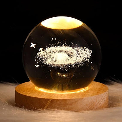 3d Crystal Ball Night Lights Glowing Moon Ball Lamp For Bedroom Decor