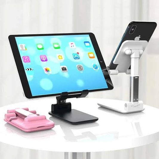 Universal Adjustable Mobile Phone / Tablet Folding Holder Stand | Angle Desk Small Fold-able Portable Stand