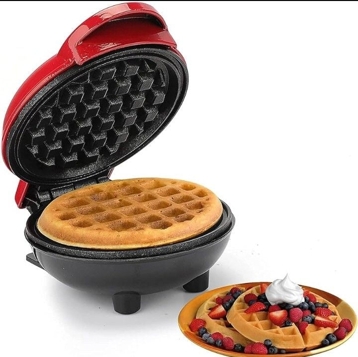 Mini Waffle Maker Breakfast Machine Non Stick Easy Clean.