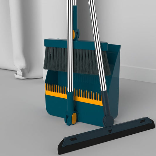 Attachable Broom with dustpan cleaning product.