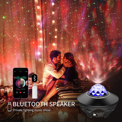 Galaxy Star Light Projector With Bluetooth Speaker (double Speaker).