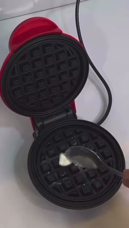 Mini Waffle Maker Breakfast Machine Non Stick Easy Clean.